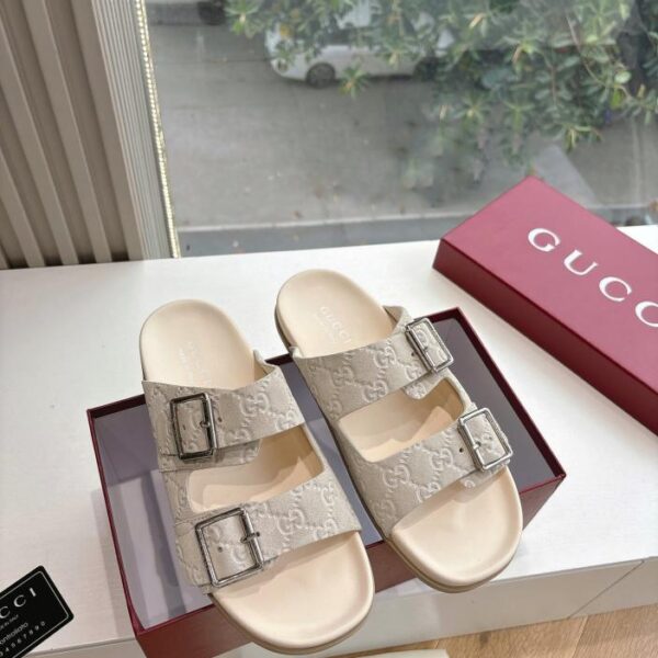 G335 Top-Version GUCCI Damen-Pantoletten mit dicker Sohle und geschlossener Spitze