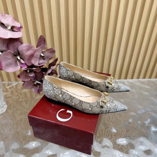 replica,schuhe,beste,kaufen,1:1,besten,seiten,Replik,turnschuhe,sneakers GUCCI Horsebit Kitten Heel spitze flache Sandalen geprägte Sandalen einzelne Schuhe