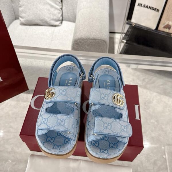 replica,schuhe,beste,kaufen,1:1,besten,seiten,Replik,turnschuhe,sneakers Gucci Double G Klettsandalen für Damen