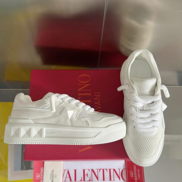 VALENTINO PinkPp Limited Edition Dicke Spitzenbrotschuhe mit dicker Sohle, lässige Sportschuhe, Top-Version, Paar-Edition (WU10H)