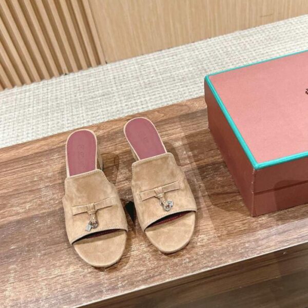 [Top-Version] Loro Piana klassische Slipper mit dickem Absatz (HJ5UI)