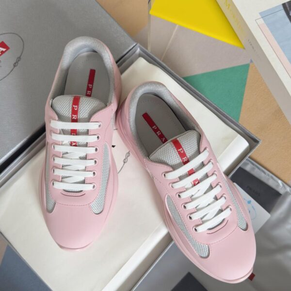 Prada America’s Cup Series Lackleder Mesh Herren Freizeit-Sneaker Top-Version (RZPON)