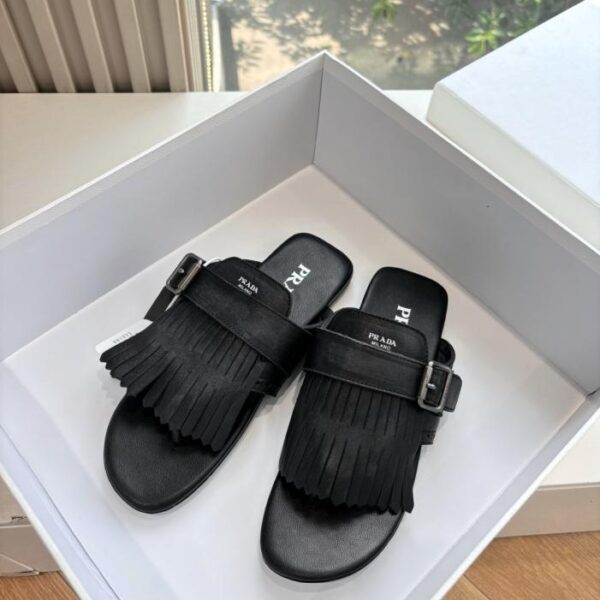 G036 Hochwertige Prada Catwalk Retro-Halbschuhe mit Quaste (6OQWX)