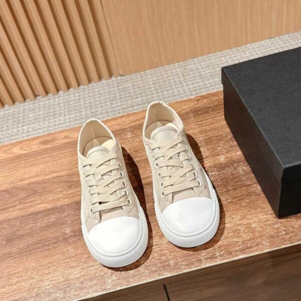 Prada Frühling/Sommer Canvas Biscuit Schuhe (4(9LOD1)