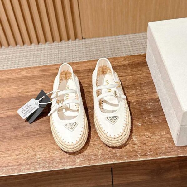 replica,schuhe,beste,kaufen,1:1,besten,seiten,Replik,turnschuhe,sneakers Prada Raffia Mary Jane Flats (PPL6Q)