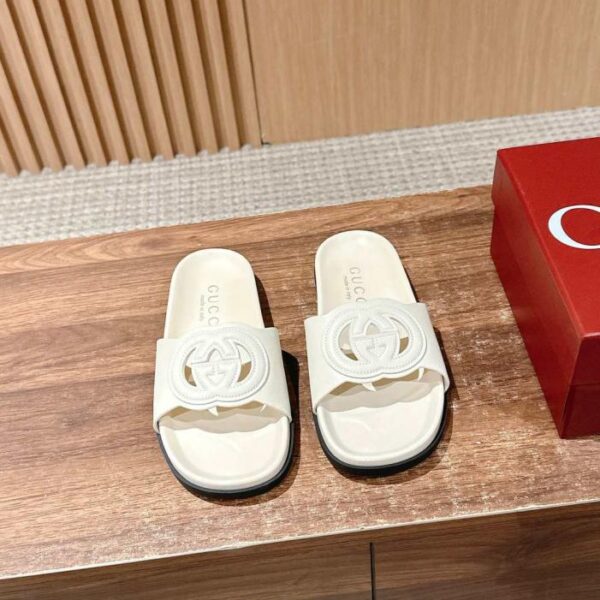 replica,schuhe,beste,kaufen,1:1,besten,seiten,Replik,turnschuhe,sneakers Neue Strandschuhe mit Klettverschluss von Gucci, Lederschuhe mit G-Schnalle und Diamant-Schnalle (F6IDZ)