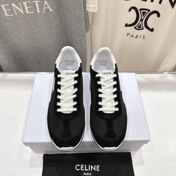 replica,schuhe,beste,kaufen,1:1,besten,seiten,Replik,turnschuhe,sneakers Hohe Version der neuen CELINE-Logo-Schnürschuhe, lässige Sportschuhe, leichte Laufschuhe, weiße Schuhe (OGBWT)
