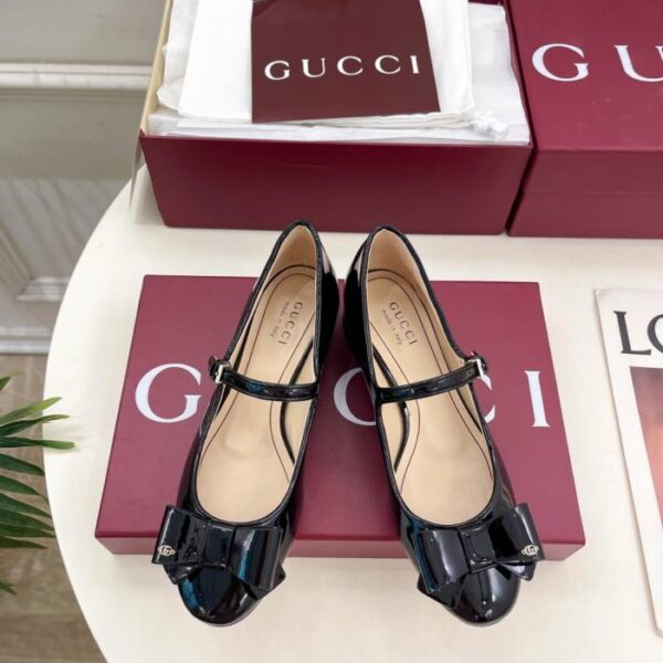 replica,schuhe,beste,kaufen,1:1,besten,seiten,Replik,turnschuhe,sneakers Gucci Frühling/Sommer Neue klassische Mary-Jane-Schuhe mit Doppel-G-Schleife (HJY82)