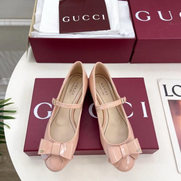 replica,schuhe,beste,kaufen,1:1,besten,seiten,Replik,turnschuhe,sneakers Gucci Frühling/Sommer Neue klassische Mary-Jane-Schuhe mit Doppel-G-Schleife (JKHC9)