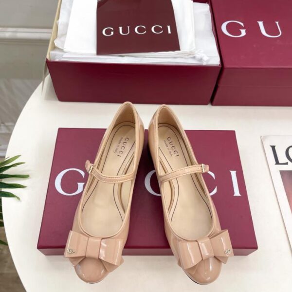 replica,schuhe,beste,kaufen,1:1,besten,seiten,Replik,turnschuhe,sneakers Gucci Frühling/Sommer Neue klassische Mary-Jane-Schuhe mit Doppel-G-Schleife (JYS13)