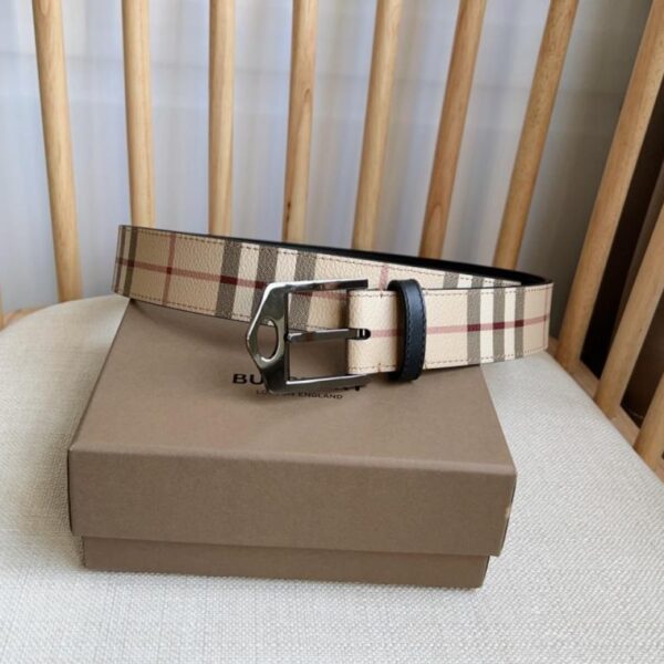 replica,schuhe,beste,kaufen,1:1,besten,seiten,Replik,turnschuhe,sneakers Neues Burberrry Counter Synchronisation London Plaid mit Hohlschnalle Schnallenbreite 3,5cm (E3GPZ)
