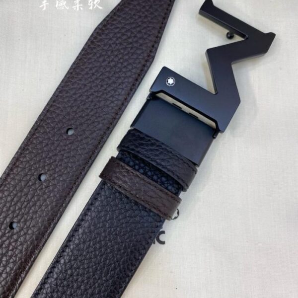 Montblanc 3,5 cm breiter Business-Casual-Gürtel aus genarbtem Rindsleder (3CS6T)