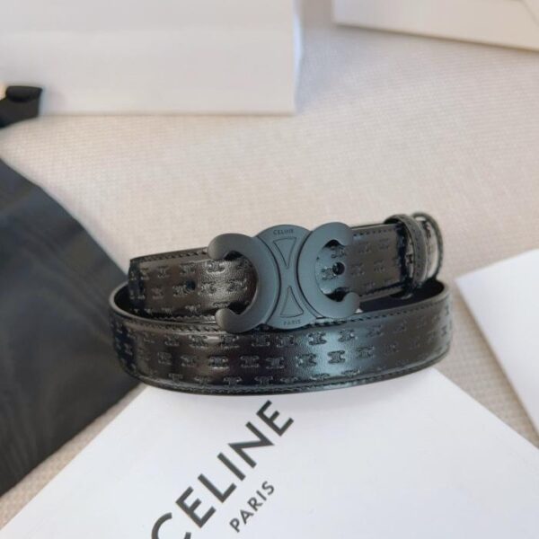 CELINE-Gürtel im Counter-Stil, 2,5 cm breit, Original-Kalbsleder der ersten Schicht (3WGHD)