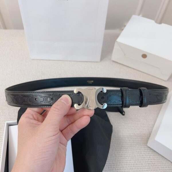 CELINE-Gürtel im Counter-Stil, 2,5 cm breit, Original-Kalbsleder der ersten Schicht (D1F96)