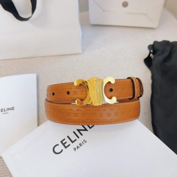 CELINE-Gürtel im Counter-Stil, 2,5 cm breit, Original-Kalbsleder der ersten Schicht (HRCEA)