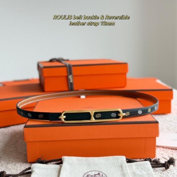 replica,schuhe,beste,kaufen,1:1,besten,seiten,Replik,turnschuhe,sneakers Hermes Damengürtel, neuer ROULIS, Premium-Hardware, importiertes Epsom-Leder, 13 mm Breite (A38MS)