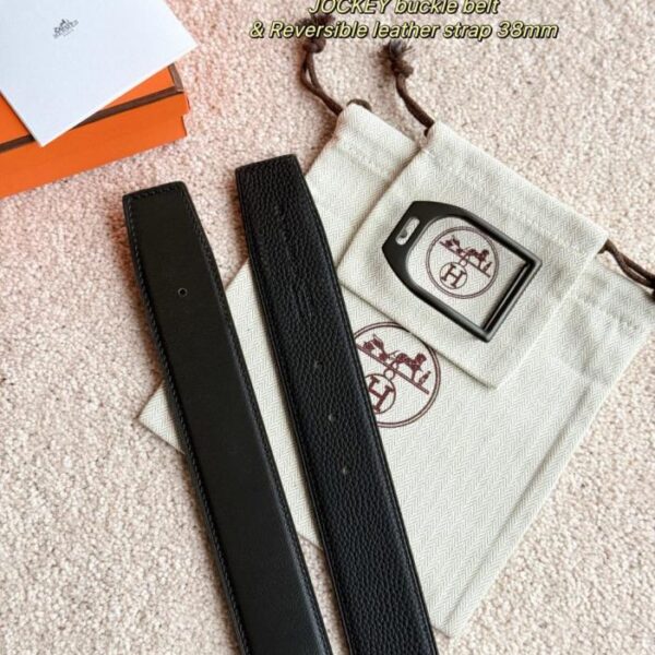 replica,schuhe,beste,kaufen,1:1,besten,seiten,Replik,turnschuhe,sneakers Black Warrior JOCKEY Boutique-Hardware mit importiertem (schwarzem) Togo-Leder, Breite 38 mm, Herrengürtel-Zubehör (U1BWK)