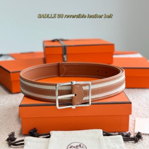 replica,schuhe,beste,kaufen,1:1,besten,seiten,Replik,turnschuhe,sneakers SADLLE 38 Wendegürtel aus Leder. Doppelseitiger Gürtel aus Epsom-Kalbsleder und H-Canvas (2YKUG)