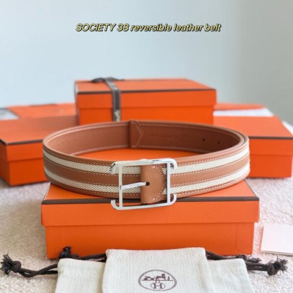 replica,schuhe,beste,kaufen,1:1,besten,seiten,Replik,turnschuhe,sneakers SOCIETY 38 Wendegürtel aus Leder. Wendegürtel aus Epsom-Kalbsleder und H-Canvas (5GRS3)