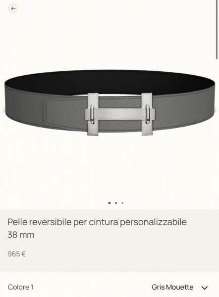 replica,schuhe,beste,kaufen,1:1,besten,seiten,Replik,turnschuhe,sneakers Hermes JUMPING Premium-Hardware mit importiertem Epsom-Leder in Schwarz und Cumulonimbus-Grau, 38 mm Breite, Herrengürtelzubehör (YRA4B)