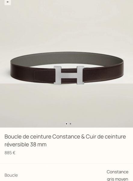 replica,schuhe,beste,kaufen,1:1,besten,seiten,Replik,turnschuhe,sneakers Constance Boutique Hardware mit importiertem (Cumulonimbus-Grau) Togo-Leder, 38 mm Breite, Herrengürtel (T0R2R)