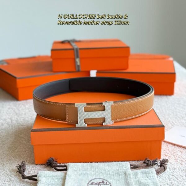 replica,schuhe,beste,kaufen,1:1,besten,seiten,Replik,turnschuhe,sneakers Hermes GUILLOCHEE Boutique-Hardware mit importiertem Epsom-Leder 32 mm Herrengürtel (D5EXQ)