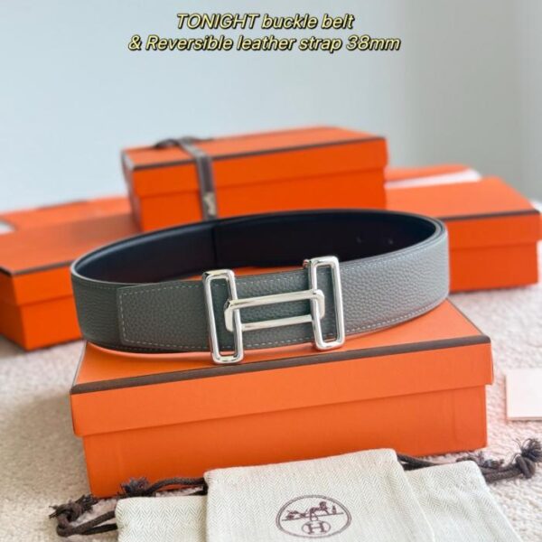 replica,schuhe,beste,kaufen,1:1,besten,seiten,Replik,turnschuhe,sneakers TONIGHT Premium-Hardware mit importiertem (Cumulonimbus-Grau) Togo-Leder, 38 mm Breite, Herrengürtel (DWLHY)
