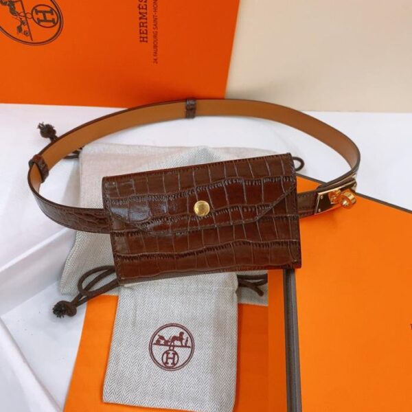 replica,schuhe,beste,kaufen,1:1,besten,seiten,Replik,turnschuhe,sneakers Hermes Little Kelly Hochglanzgürtel mit Krokodilmuster, 1,7 cm (CK2JZ)