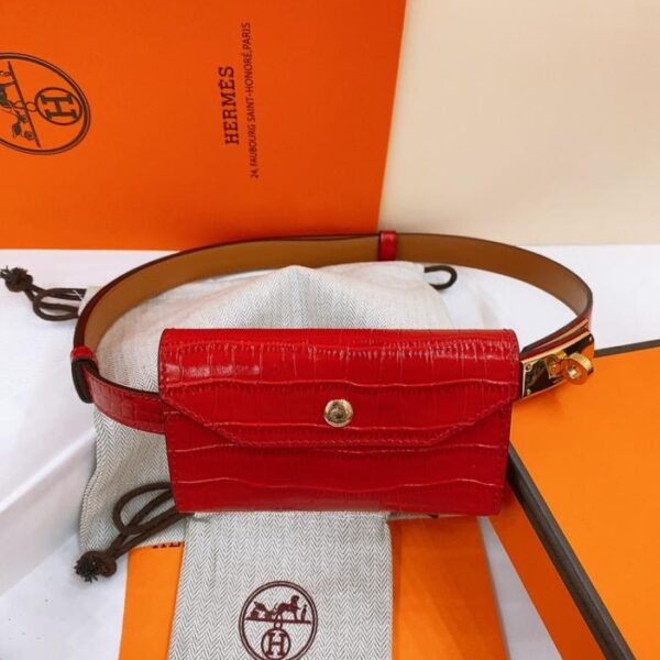 replica,schuhe,beste,kaufen,1:1,besten,seiten,Replik,turnschuhe,sneakers Hermes Little Kelly Hochglanzgürtel mit Krokodilmuster, 1,7 cm (G3S30)