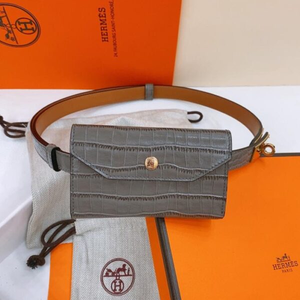 replica,schuhe,beste,kaufen,1:1,besten,seiten,Replik,turnschuhe,sneakers Hermes Little Kelly Hochglanzgürtel mit Krokodilmuster, 1,7 cm (YS83A)