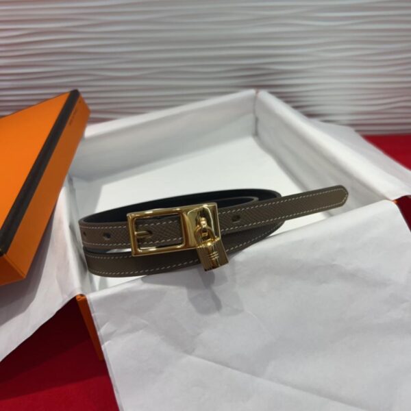 Hermès Offizieller synchroner Original-Form-Hardware-Gürtel aus importiertem italienischen Epsom-Originalleder 1,7 cm (IS0PV)