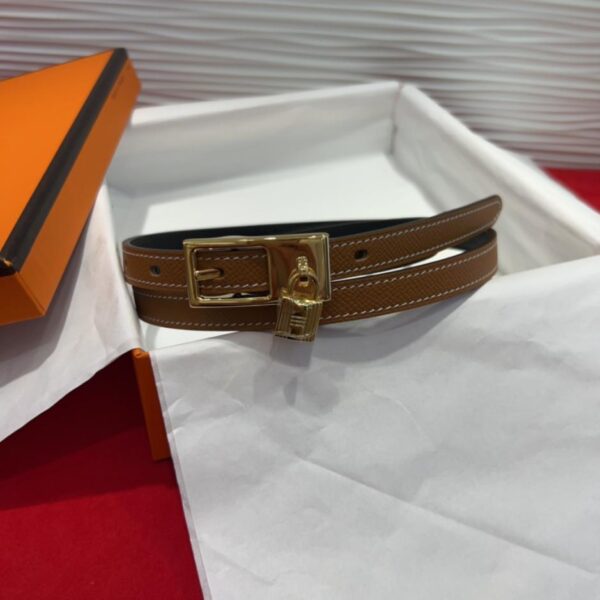 Hermès Offizieller synchroner Original-Form-Hardware-Gürtel aus importiertem italienischen Epsom-Leder 1,7 cm (SW3GH)