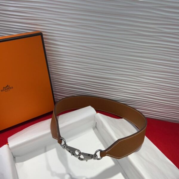 Hermès Kelly-Taschen-Schultergurtdetails des Swift- und Epsom TC-Leder-Schultergurts (SBCP5)