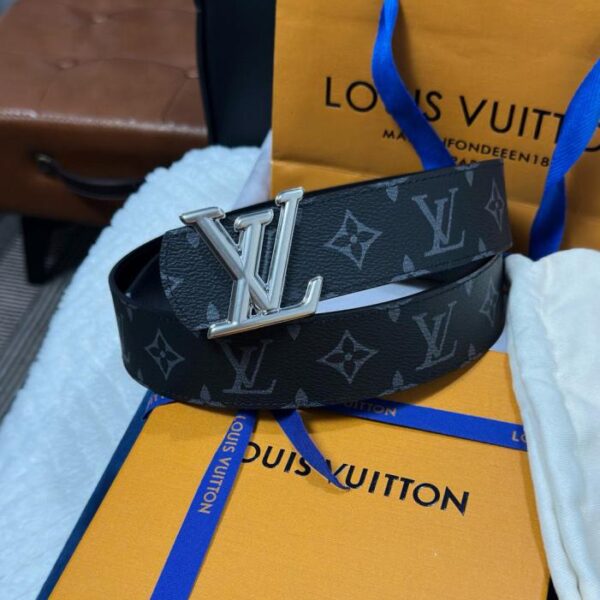 replica,schuhe,beste,kaufen,1:1,besten,seiten,Replik,turnschuhe,sneakers LV Louis Vuitton M8846 Schwarzes Monogramm Breite 4,0 cm Neue Boutique LV Schnalle (XBGS4)