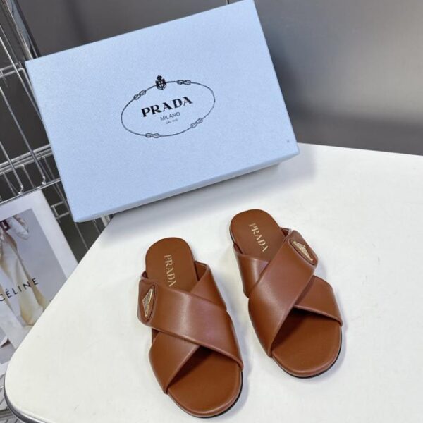 replica,schuhe,beste,kaufen,1:1,besten,seiten,Replik,turnschuhe,sneakers Prada Cross-Borken Slippers 25 Frühling und Sommer Neue Hausschuhe Klettverschluss Dreieck Schnalle Hausschuhe (0FBQP)