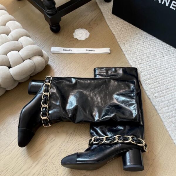 Chanel 25A neue Kettenstiefel-Serie Top-Version (0DLO7)
