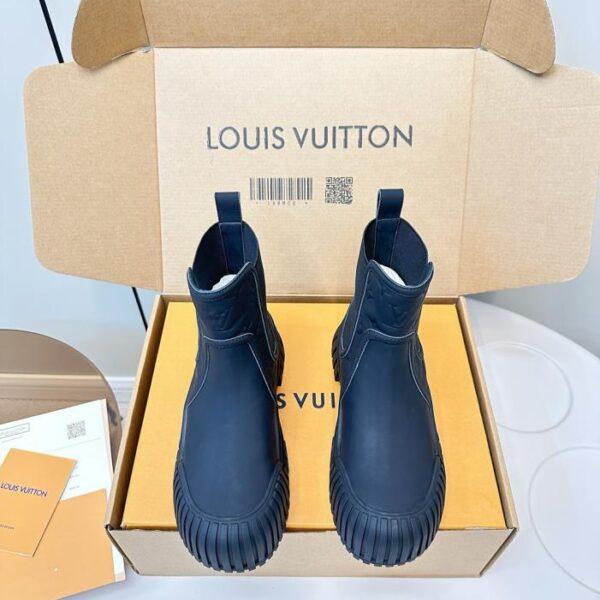 replica,schuhe,beste,kaufen,1:1,besten,seiten,Replik,turnschuhe,sneakers Top-Version LOUIS VUITTON LV klassische Chelsea-Stiefeletten mit alter Blumenprägung LV Ruby-Stiefeletten, Top-Version (A7IGU)