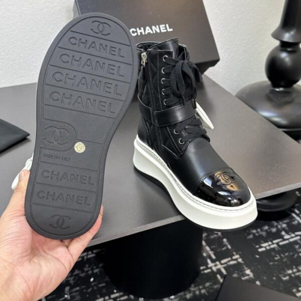 CHANEL Herbst/Winter Kollektion Dickbesohlte Bowknot Hasenohren Hohe Stiefel Lange Stiefel Stiefeletten (DT03O)