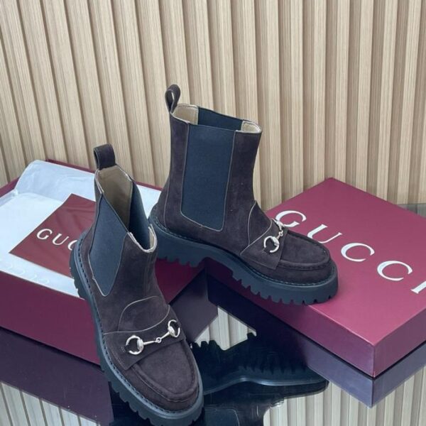 replica,schuhe,beste,kaufen,1:1,besten,seiten,Replik,turnschuhe,sneakers GUCCI Herbst und Winter neueste Stiefeletten mit mittelhohem Absatz und dicker Sohle, elastische kurze Stiefel, Chelsea-Stiefel (N1X)