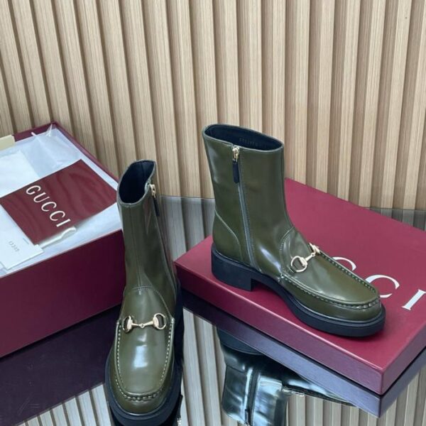 replica,schuhe,beste,kaufen,1:1,besten,seiten,Replik,turnschuhe,sneakers GUCCI Herbst und Winter neueste geriffelte Bienenboden Horsebit dicke Sohle Stiefeletten Chelsea Boots (TK6S0)