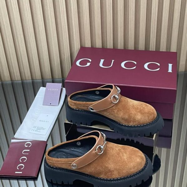 replica,schuhe,beste,kaufen,1:1,besten,seiten,Replik,turnschuhe,sneakers [Alte dicke Gummisohle] Frühherbst GUCCI Damen-Pantoletten mit Horsebit, neue geriffelte Loafer (EQMAZ)