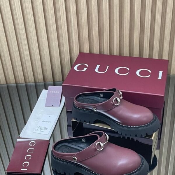 replica,schuhe,beste,kaufen,1:1,besten,seiten,Replik,turnschuhe,sneakers [Alte dicke Gummisohle] Frühherbst GUCCI Damen-Pantoletten mit Horsebit, neue geriffelte Loafer (OFXZN)