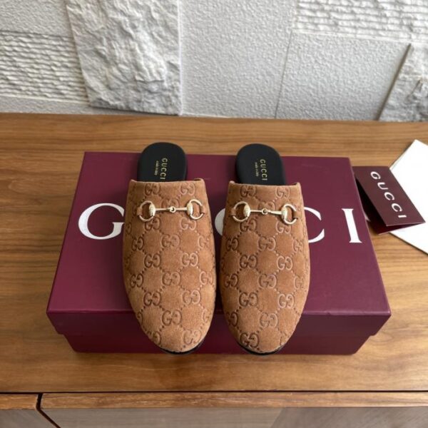 replica,schuhe,beste,kaufen,1:1,besten,seiten,Replik,turnschuhe,sneakers Top-Version von GUCCI, Herbst und Winter, neuer Stil, flache Pantoletten mit Horsebit-Halbschuh und geschlossenen Zehenpartien (5ZAJJ)