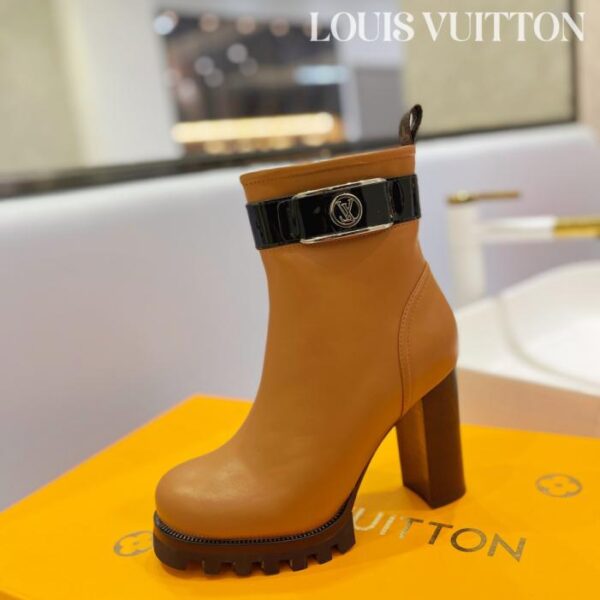 replica,schuhe,beste,kaufen,1:1,besten,seiten,Replik,turnschuhe,sneakers Topversion der LV-Kurzstiefel aus Vollleder mit dickem High Heel-Martin-Stiefel (Z414R)