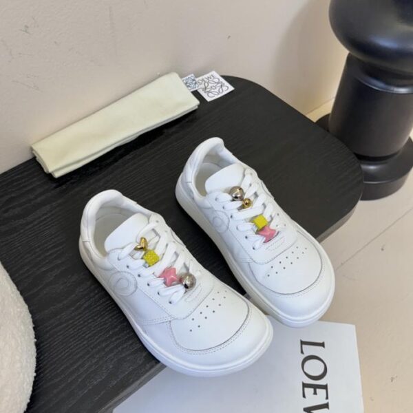 LOEWE Herbst/Winter Paar neue Jambo Sneakers Schnürschuhe Retro British Style weiße Schuhe Freizeitschuhe (7C8JV)
