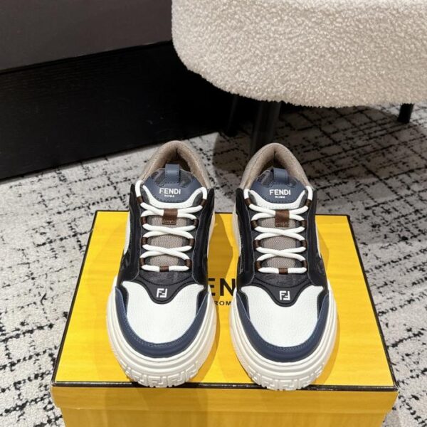 replica,schuhe,beste,kaufen,1:1,besten,seiten,Replik,turnschuhe,sneakers Hochwertige, neueste Force-Serie von FENDI aus Kalbsleder mit FF-Mesh und runder Zehenpartie, niedrige Sport-Sneaker mit Plateausohle (RW31H)