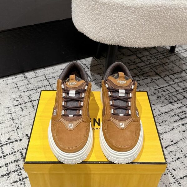 replica,schuhe,beste,kaufen,1:1,besten,seiten,Replik,turnschuhe,sneakers Hochwertige, neueste Force-Serie von FENDI aus Kalbsleder mit FF-Mesh und runder Zehenpartie, niedrige Sport-Sneaker mit Plateausohle (PD8OB)
