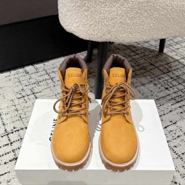 replica,schuhe,beste,kaufen,1:1,besten,seiten,Replik,turnschuhe,sneakers CELINE KURT Classic Series Loafers Stiefeletten Große gelbe Stiefel Martin Boots Knight Boots Paar-Stil (I6DT7)
