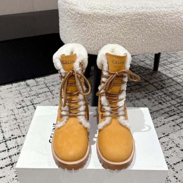 replica,schuhe,beste,kaufen,1:1,besten,seiten,Replik,turnschuhe,sneakers CELINE KURT Classic Series Loafers Stiefeletten Große gelbe Stiefel Martin Boots Knight Boots Paar-Stil (CL554)