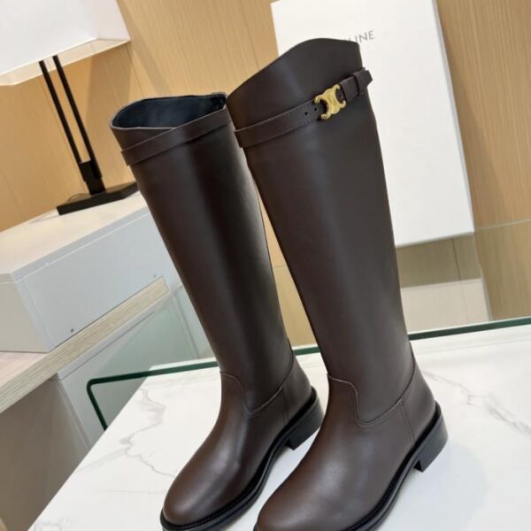 replica,schuhe,beste,kaufen,1:1,besten,seiten,Replik,turnschuhe,sneakers Celine Herbst/Winter Neue Ankunft Retro Dickbesohlte Stiefel (DEX5G)